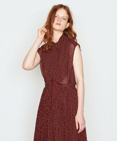 AEWEN MATOPH（イウエン マトフ）の「＜AEWEN MATOPH（イウエン マトフ）＞ドット ボウタイ ノースリーブブラウス†（シャツ/ブラウス・レディース・ブラウン/ブラック・FREE）」の3枚目の写真