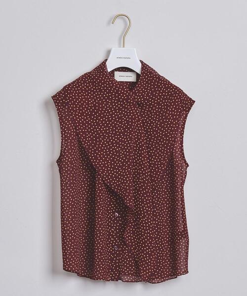 AEWEN MATOPH（イウエン マトフ）の「＜AEWEN MATOPH（イウエン マトフ）＞ドット ボウタイ ノースリーブブラウス†（シャツ/ブラウス・レディース・ブラウン/ブラック・FREE）」の19枚目の写真