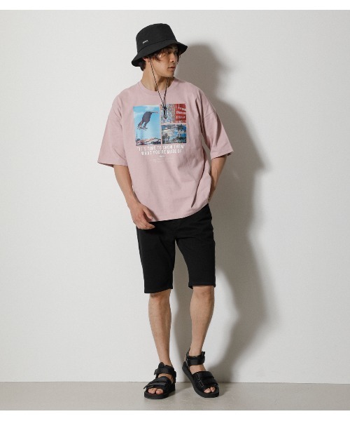 AZUL by moussy（アズールバイマウジー）の「EASY ACTION SHORT PANTS/イージーアクションショートパンツ（その他パンツ・メンズ・杢グレー/ライトピンク/ブラック/ライトブルー/ホワイト系その他/ブルー・LARGE/SMALL/MEDIUM/X-LARGE）」の7枚目の写真