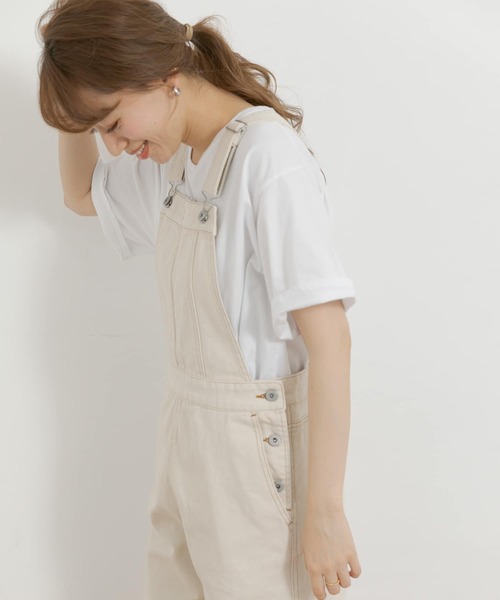 URBAN RESEARCH Sonny Label（アーバンリサーチサニーレーベル）の「フロントジップサロペット（サロペット/オーバーオール・レディース・ピンク系その他/オフホワイト/スミクロ・FREE）」の4枚目の写真