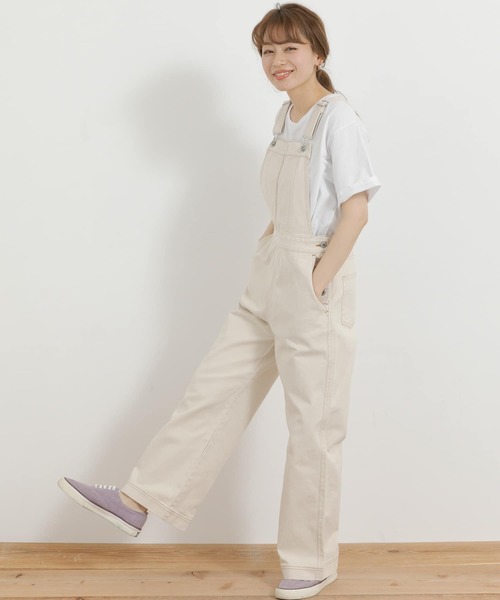 URBAN RESEARCH Sonny Label（アーバンリサーチサニーレーベル）の「フロントジップサロペット（サロペット/オーバーオール・レディース・ピンク系その他/オフホワイト/スミクロ・FREE）」の14枚目の写真