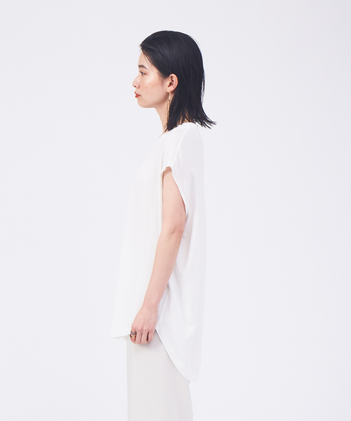 qualite（カリテ）の「リネンコットンカットソー【ライム】（Tシャツ/カットソー・レディース・ライム・フリー）」の4枚目の写真