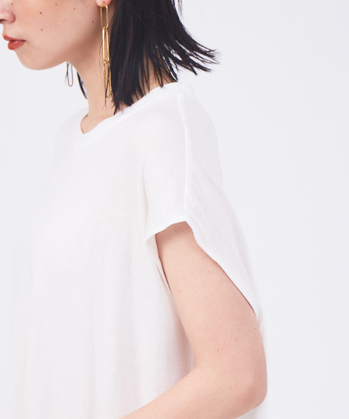 qualite（カリテ）の「リネンコットンカットソー【ライム】（Tシャツ/カットソー・レディース・ライム・フリー）」の7枚目の写真