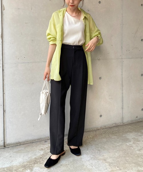 CAPRICIEUX LE'MAGE(カプリシューレマージュ)の「シアーストライプシャツ(シャツ/ブラウス・レディース・ベージュ/ピンク/ブルー/グリーン・FREE)」の10枚目の写真