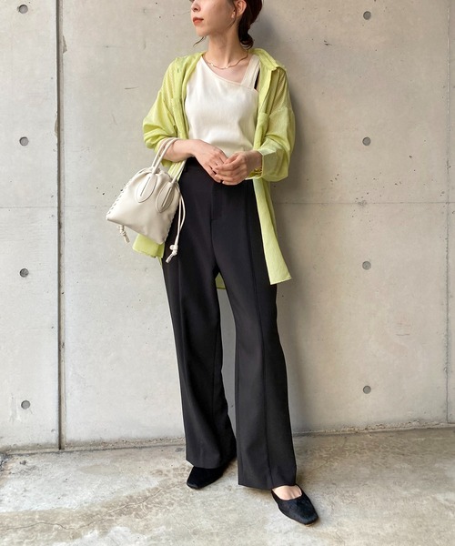 CAPRICIEUX LE'MAGE(カプリシューレマージュ)の「シアーストライプシャツ(シャツ/ブラウス・レディース・ベージュ/ピンク/ブルー/グリーン・FREE)」の12枚目の写真