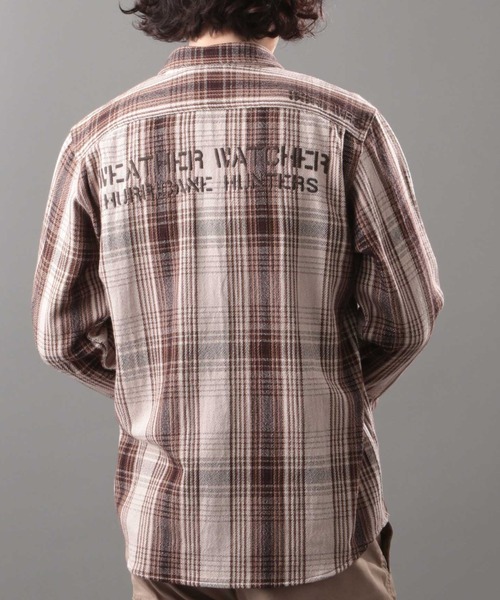 AVIREX(アヴィレックス)の「チェックシャツ ハリケーン ハンター/L/S CHECK SHIRT HURRICANE HUNTER/アヴィレックス/AVIREX(シャツ/ブラウス・メンズ・ベージュ/ネイビー/レッド/ブルー・MEDIUM/LARGE/X-LARGE/XX-LARGE)」の6枚目の写真