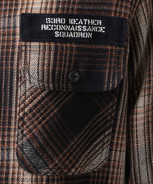 AVIREX(アヴィレックス)の「チェックシャツ ハリケーン ハンター/L/S CHECK SHIRT HURRICANE HUNTER/アヴィレックス/AVIREX(シャツ/ブラウス・メンズ・ベージュ/ネイビー/レッド/ブルー・MEDIUM/LARGE/X-LARGE/XX-LARGE)」の12枚目の写真