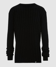 WIDE RIBBED KNIT SWEATER