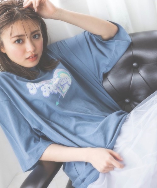 KOL ME BABY（コルミーベイビー）の「◆Angel Dust T-sh（Tシャツ/カットソー・レディース・チャコールグレー/サックスブルー/ホワイト系8/ホワイト系9/ホワイト系その他・00）」の5枚目の写真
