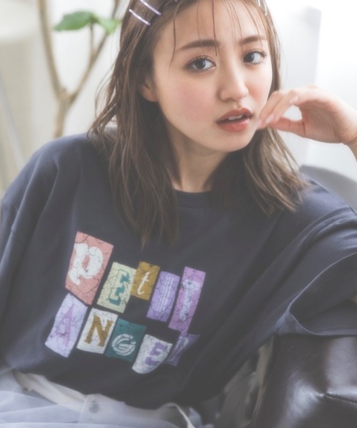 KOL ME BABY（コルミーベイビー）の「◆Angel Dust T-sh（Tシャツ/カットソー・レディース・チャコールグレー/サックスブルー/ホワイト系8/ホワイト系9/ホワイト系その他・00）」の4枚目の写真