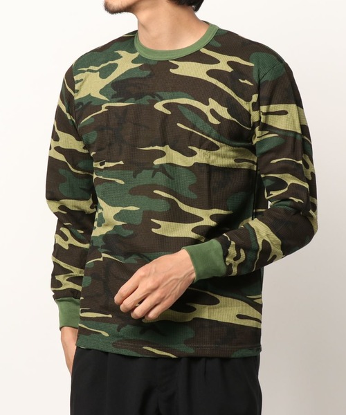 ROTHCO(ロスコ)の「Rothco / ロスコ Thermal Knit Underwear Top クルーネック サーマル ロンT(Tシャツ/カットソー・メンズ・ブラック/ホワイト/ウッドランド/オリーブ・MEDIUM/XX-LARGE/X-LARGE/LARGE/XXXX-LARGE/XXX-LARGE)」の2枚目の写真