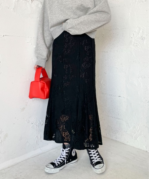 EPIMI E'PIMMY（エピミエピミー）の「レースマーメイドスカート（スカート・レディース・ブルー/ベージュ/オフホワイト/ブラック・MEDIUM）」の3枚目の写真