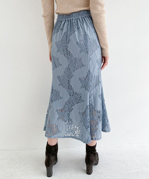 EPIMI E'PIMMY（エピミエピミー）の「レースマーメイドスカート（スカート・レディース・ブルー/ベージュ/オフホワイト/ブラック・MEDIUM）」の10枚目の写真