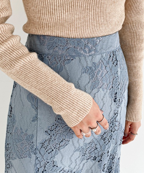 EPIMI E'PIMMY（エピミエピミー）の「レースマーメイドスカート（スカート・レディース・ブルー/ベージュ/オフホワイト/ブラック・MEDIUM）」の8枚目の写真