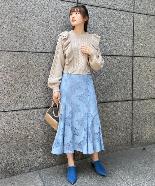 EPIMI E'PIMMY（エピミエピミー）の「レースマーメイドスカート（スカート・レディース・ブルー/ベージュ/オフホワイト/ブラック・MEDIUM）」の15枚目の写真