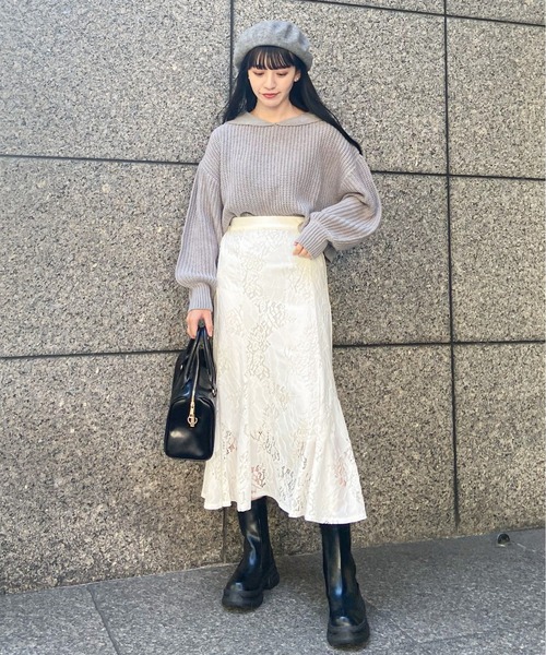 EPIMI E'PIMMY（エピミエピミー）の「レースマーメイドスカート（スカート・レディース・ブルー/ベージュ/オフホワイト/ブラック・MEDIUM）」の19枚目の写真