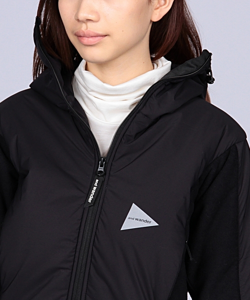 EN ROUTE（アンルート）の「and wander fleece jacket／ジャケット（ダウンジャケット/コート・レディース・ブラック・1）」の6枚目の写真