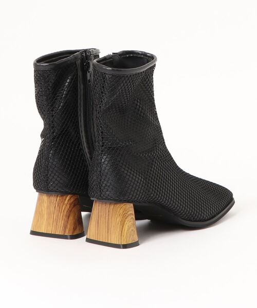 minia(ミニア)の「レイヤードメッシュブーツ/ショートブーツ ◆(ブーツ・レディース・ブラック/ベージュ・LL/S/M/L)」の3枚目の写真