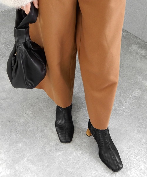 minia(ミニア)の「レイヤードメッシュブーツ/ショートブーツ ◆(ブーツ・レディース・ブラック/ベージュ・LL/S/M/L)」の8枚目の写真