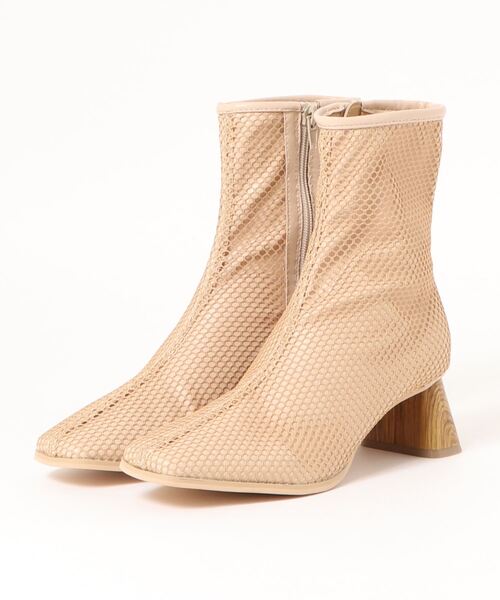 minia(ミニア)の「レイヤードメッシュブーツ/ショートブーツ ◆(ブーツ・レディース・ブラック/ベージュ・LL/S/M/L)」の14枚目の写真