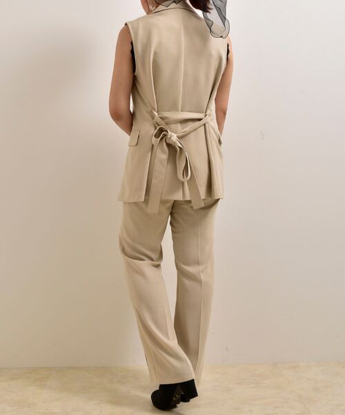 MAJESTIC LEGON（マジェスティックレゴン）の「ノースリーブテーラージャケット（シャツ/ブラウス・レディース・アイボリー/モカ・MEDIUM）」の18枚目の写真