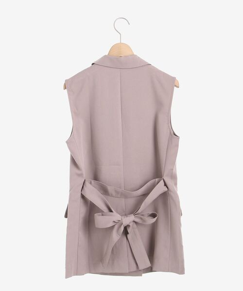 MAJESTIC LEGON（マジェスティックレゴン）の「ノースリーブテーラージャケット（シャツ/ブラウス・レディース・アイボリー/モカ・MEDIUM）」の12枚目の写真