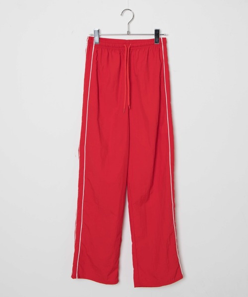 WEGO（ウィゴー）の「WEGO/ナイロンラインパンツ（スウェットパンツ・レディース・レッド/ブラック・FREE）」の14枚目の写真
