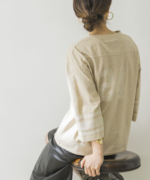 URBAN RESEARCH（アーバンリサーチ）の「FOOTBALLカットソー（Tシャツ/カットソー・レディース・ピンク/グリーン/オートミール・FREE）」の2枚目の写真