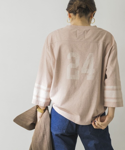 URBAN RESEARCH（アーバンリサーチ）の「FOOTBALLカットソー（Tシャツ/カットソー・レディース・ピンク/グリーン/オートミール・FREE）」の3枚目の写真