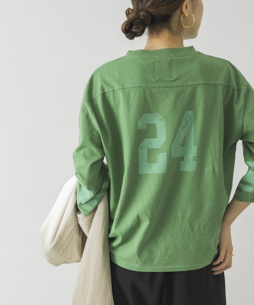 URBAN RESEARCH（アーバンリサーチ）の「FOOTBALLカットソー（Tシャツ/カットソー・レディース・ピンク/グリーン/オートミール・FREE）」の9枚目の写真