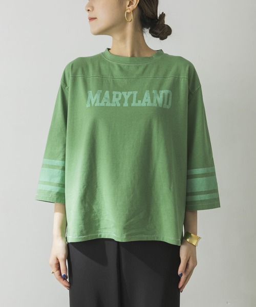 URBAN RESEARCH（アーバンリサーチ）の「FOOTBALLカットソー（Tシャツ/カットソー・レディース・ピンク/グリーン/オートミール・FREE）」の16枚目の写真