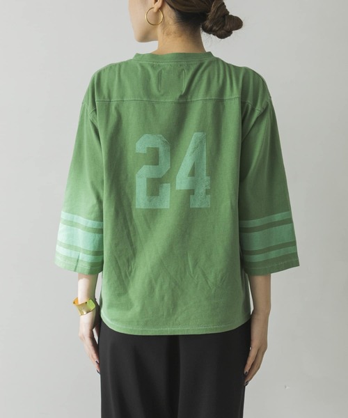 URBAN RESEARCH（アーバンリサーチ）の「FOOTBALLカットソー（Tシャツ/カットソー・レディース・ピンク/グリーン/オートミール・FREE）」の13枚目の写真