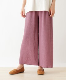 SHOO・LA・RUE | シャーリングサッカーワイドパンツ(その他パンツ)