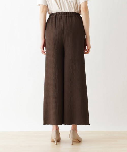 SHOO・LA・RUE(シューラルー)の「◆シャーリングサッカーワイドパンツ(その他パンツ・レディース・ピンク系/ブラック/ダークブラウン・00)」の6枚目の写真