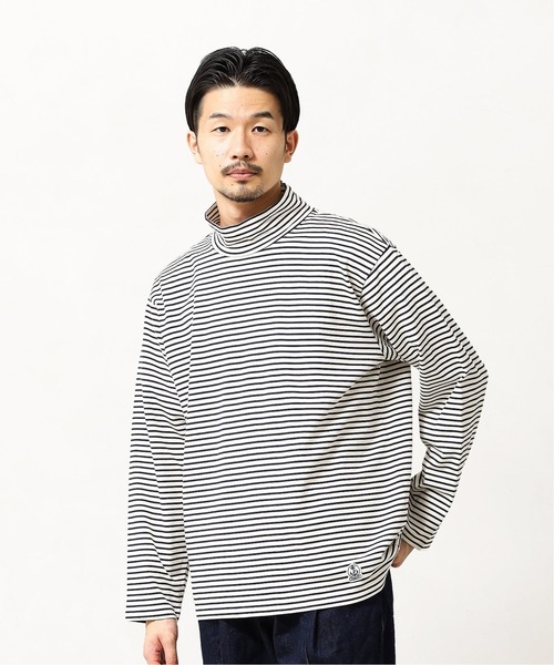 FIDELITY（フィデリティ）の「◆【FIDELITY / フィデリティ】バスクボーダーモックネック（Tシャツ/カットソー・メンズ・ホワイト/ブラウン/カーキ・MEDIUM/LARGE）」の10枚目の写真