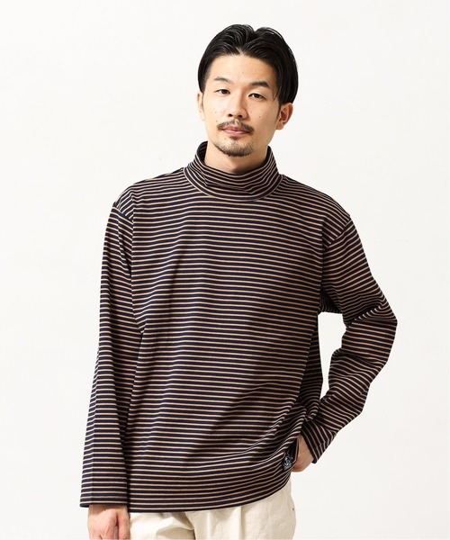 FIDELITY（フィデリティ）の「◆【FIDELITY / フィデリティ】バスクボーダーモックネック（Tシャツ/カットソー・メンズ・ホワイト/ブラウン/カーキ・MEDIUM/LARGE）」の18枚目の写真