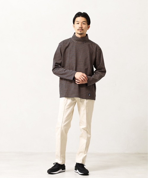 FIDELITY（フィデリティ）の「◆【FIDELITY / フィデリティ】バスクボーダーモックネック（Tシャツ/カットソー・メンズ・ホワイト/ブラウン/カーキ・MEDIUM/LARGE）」の13枚目の写真