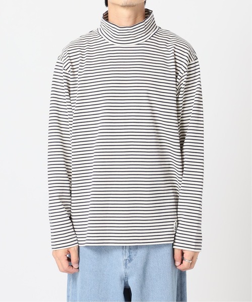 FIDELITY（フィデリティ）の「◆【FIDELITY / フィデリティ】バスクボーダーモックネック（Tシャツ/カットソー・メンズ・ホワイト/ブラウン/カーキ・MEDIUM/LARGE）」の5枚目の写真