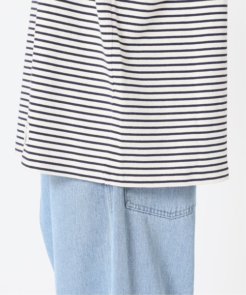 FIDELITY（フィデリティ）の「◆【FIDELITY / フィデリティ】バスクボーダーモックネック（Tシャツ/カットソー・メンズ・ホワイト/ブラウン/カーキ・MEDIUM/LARGE）」の12枚目の写真