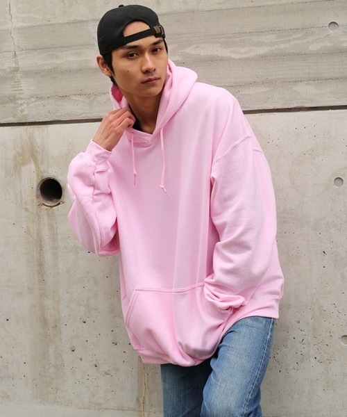 GILDAN(ギルダン)の「ヘビーブレンド 8.0oz フーディー プルオーバー(パーカー・メンズ・ホワイト/レッド/カーキ/マルーン/グレー/ブラック/ネイビー/ピンク・SMALL/MEDIUM/LARGE/X-LARGE/XX-LARGE)」の6枚目の写真