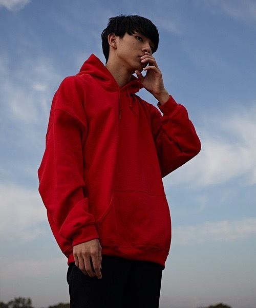 GILDAN(ギルダン)の「ヘビーブレンド 8.0oz フーディー プルオーバー(パーカー・メンズ・ホワイト/レッド/カーキ/マルーン/グレー/ブラック/ネイビー/ピンク・SMALL/MEDIUM/LARGE/X-LARGE/XX-LARGE)」の18枚目の写真