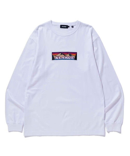 XLARGE（エクストララージ）の「MOUNTAIN LOGO L/S TEE（Tシャツ/カットソー・メンズ・ホワイト/ブラック/ライトパープル・S/M/L/XL）」の6枚目の写真