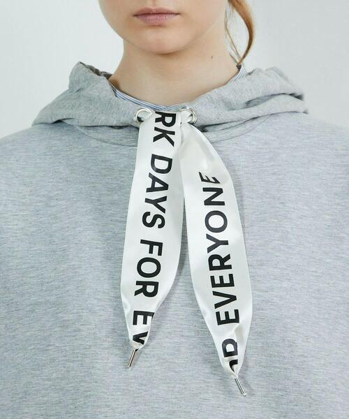 FRAPBOIS（フラボア）の「PARK リボンパーカー（パーカー・レディース・ブラック/グレー・1/2）」の5枚目の写真