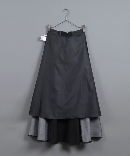 &g'aime（アンジェム）の「【&g’aime】デニムレイヤードスカート（デニムスカート・レディース・ライトグレー/ブラック/カーキ・FREE）」の20枚目の写真