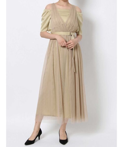 セール ブラウス付チュールキャミロンパース ワンピース ワンピース Mercuryduo マーキュリーデュオ のファッション