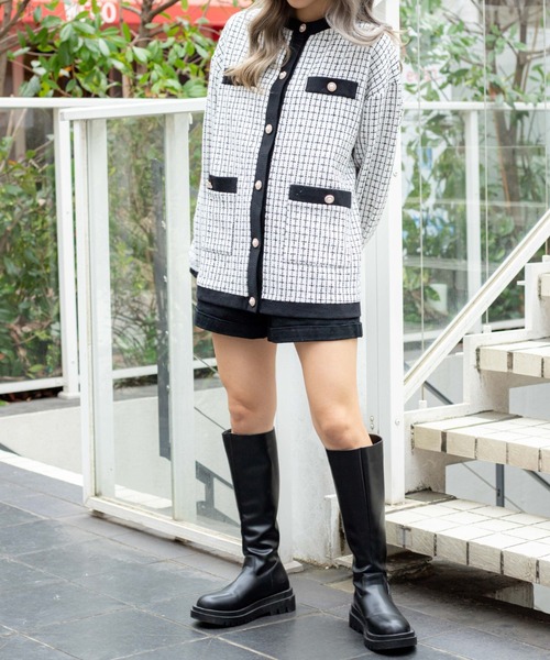 WEGO(ウィゴー)の「WEGO/レトロBIGカーデ(その他トップス・レディース・ホワイト・FREE)」の12枚目の写真