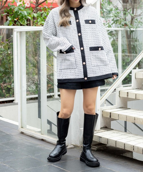 WEGO(ウィゴー)の「WEGO/レトロBIGカーデ(その他トップス・レディース・ホワイト・FREE)」の8枚目の写真