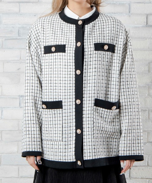 WEGO(ウィゴー)の「WEGO/レトロBIGカーデ(その他トップス・レディース・ホワイト・FREE)」の15枚目の写真