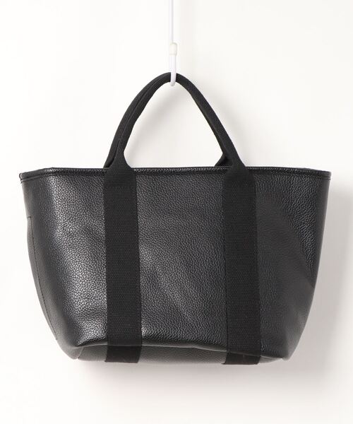 AZUL by moussy(アズールバイマウジー)の「FAUX LEATHER MINI TOTE BAG/フェイクレザーミニトートバッグ(トートバッグ・メンズ・ブラック・FREE)」の2枚目の写真