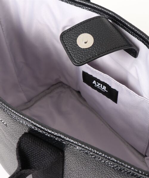 AZUL by moussy(アズールバイマウジー)の「FAUX LEATHER MINI TOTE BAG/フェイクレザーミニトートバッグ(トートバッグ・メンズ・ブラック・FREE)」の5枚目の写真